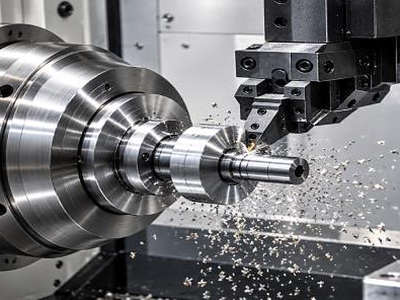 CNC machining of a turned component